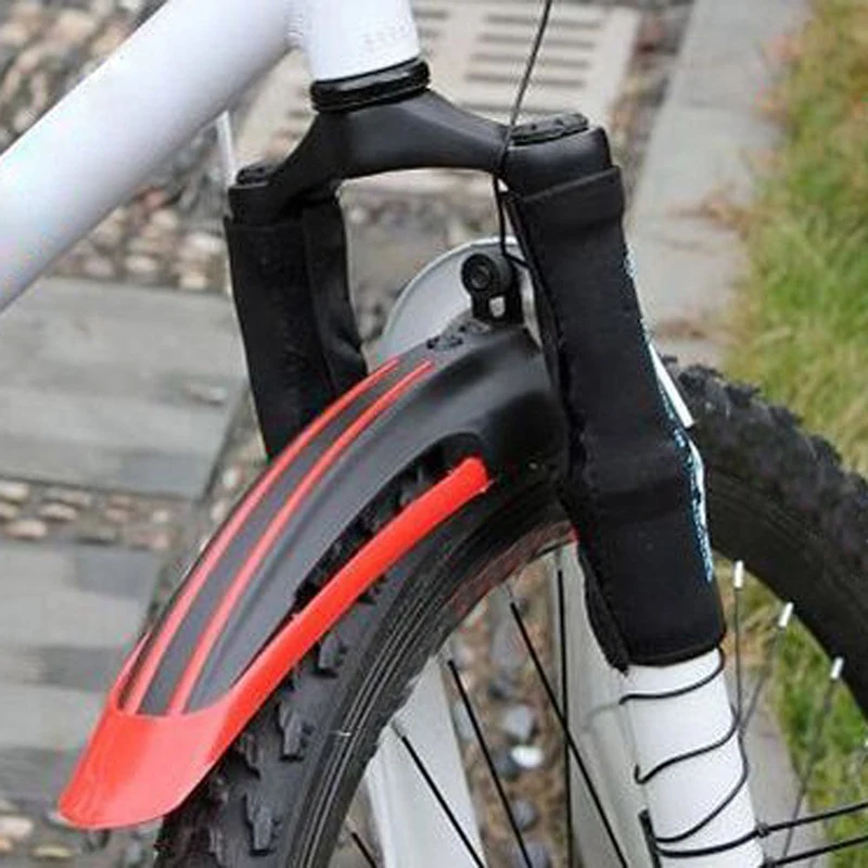 Брызговик для MTB шоссейного велосипеда передний и задний пластиковый красный