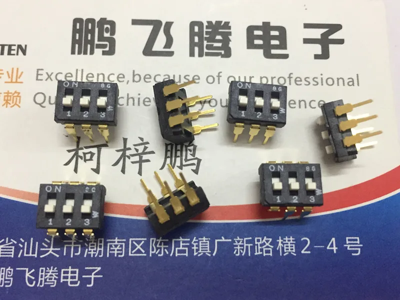 

1PCS Imported Japanese COPAL CWS-0303MC dial code switch 3-bit key type 3P flat dial straight plug 2.54mm