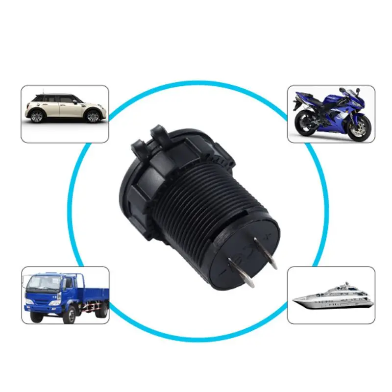 12V 24V Dual USB 5V 2.1A автомобильное зарядное устройство адаптер питания светодиодный вольтметр для грузовика лодки