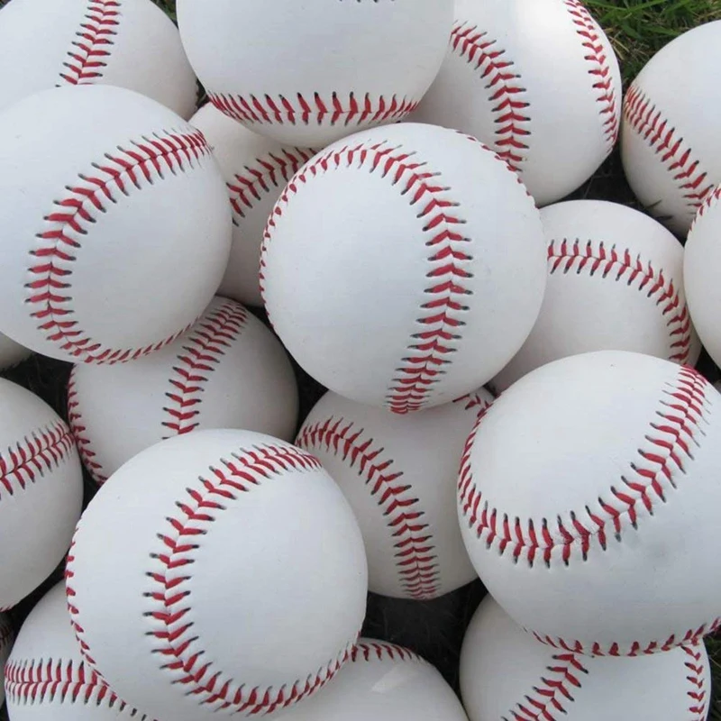Practice Baseballs, Reduced Impact Safety Baseballs, Standard 9 Inch Adult Youth Leather Covered Soft Balls Team Game Competitio