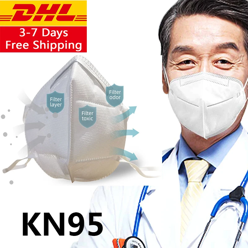 

99% Filtration N95 Dust Mask Anti Influenza KN95 mascarilla CE Certificate Mouth Face Mask Anti-pollution KF94 FFP2 safety Mask