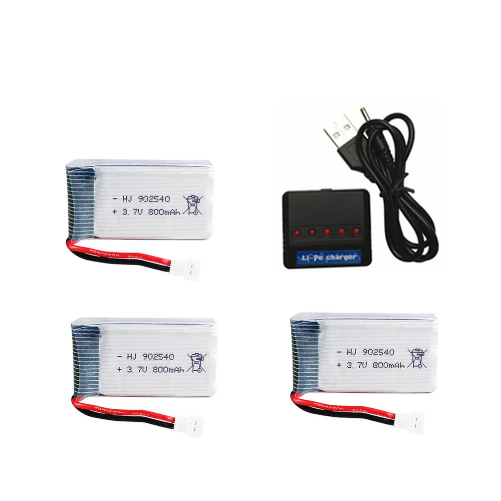 902540 3,7 V 800mAh Lipo батарея+ 3,7 v зарядное устройство для TK M68 MJX X705C SG600 Syma X5 X5C X5SC X5SW RC Дрон Квадрокоптер запасные части