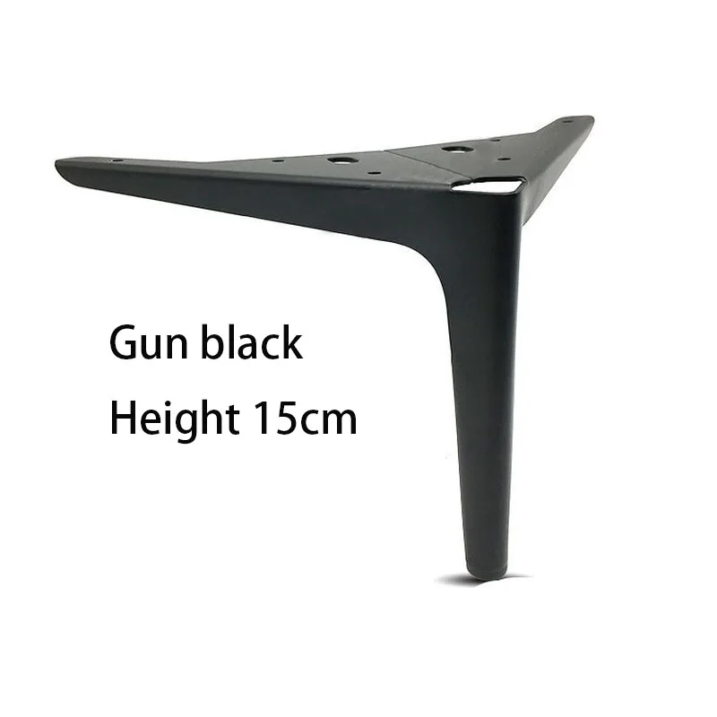 Gun black 15cm Металлическая ножка для шкафа 150/180 мм конический стул стол диван мебель для шкафа ножной коврик аксессуары - Цвет: Gun black 15cm