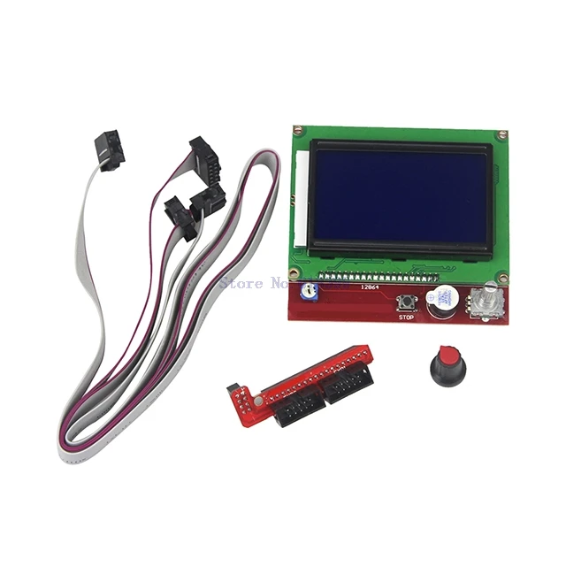 

A20-- 12864 LCD Graphic Smart Display Controller Board with Adapter and Cable For Arduino 3D Printer RAMPS 1.4 RepRap