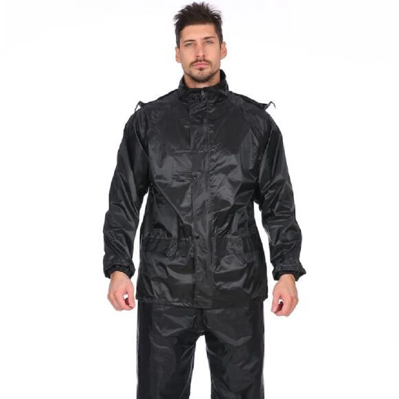 Raincoat Открытый мужской комплект, непромокаемые брюки для взрослых, походный дождь, мотоцикл, водонепроницаемый ветрозащитный дождевик, дождевик, Мужской плащ, костюм AYY001 - Цвет: Raincoat