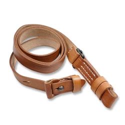 Vintage - Style WWII German Army Leather Sling - Handcrafted Reproduction Belt - 137cm