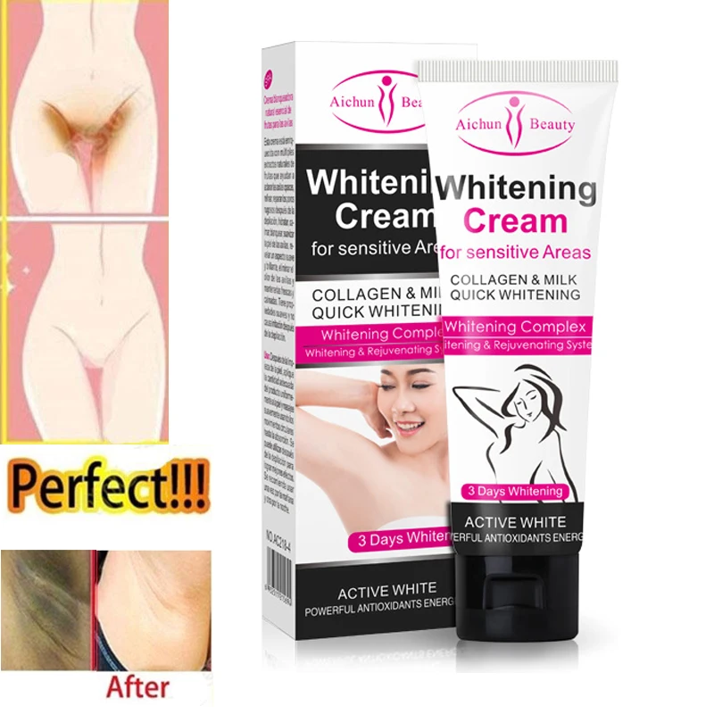 Отбеливающий крем для тела Отбеливание подмышки между ног и колен интимные части