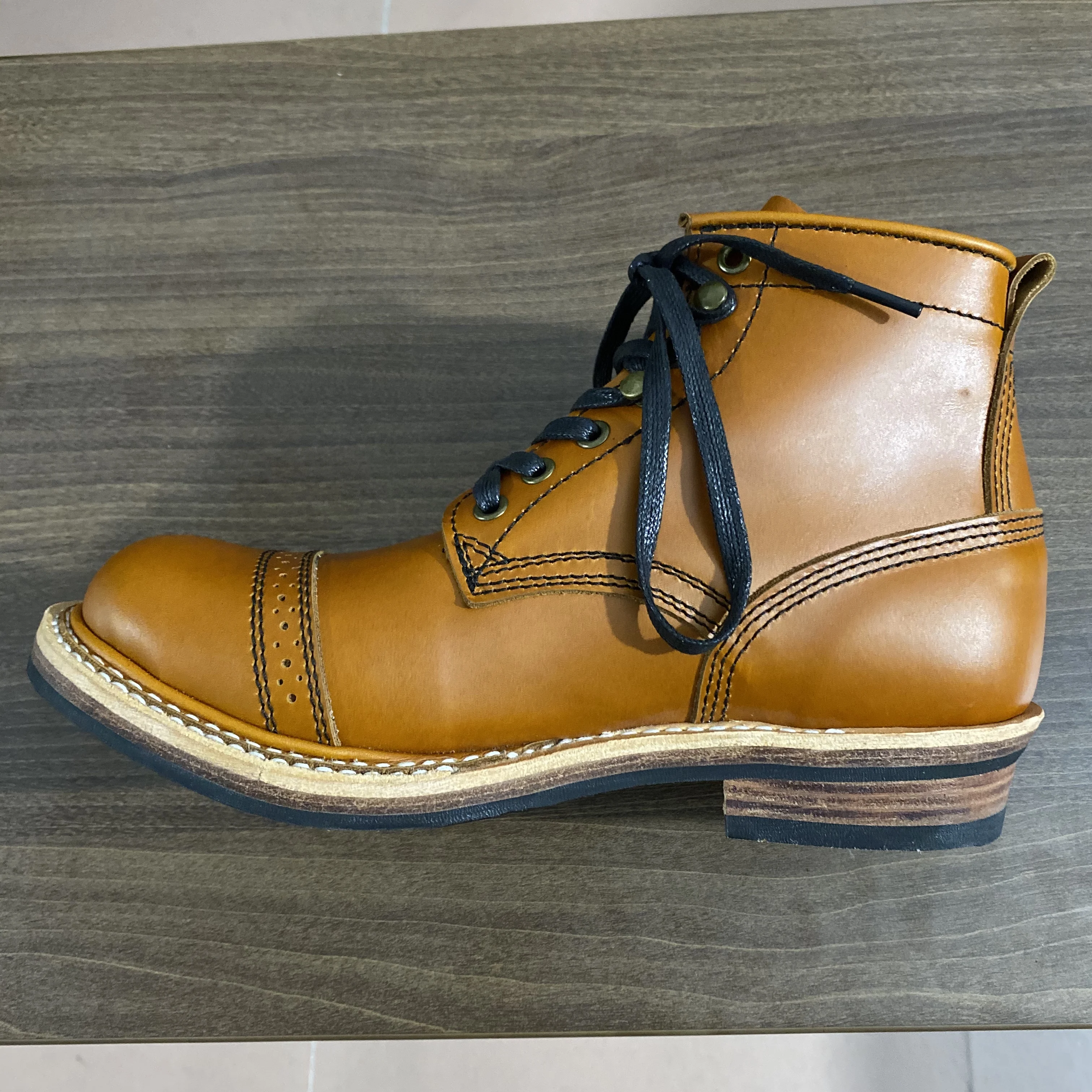 Boots LL580 Rock Can Roll Genuine Italian Cow Leather Handmade Goodyear Welted for Men mens leather boots