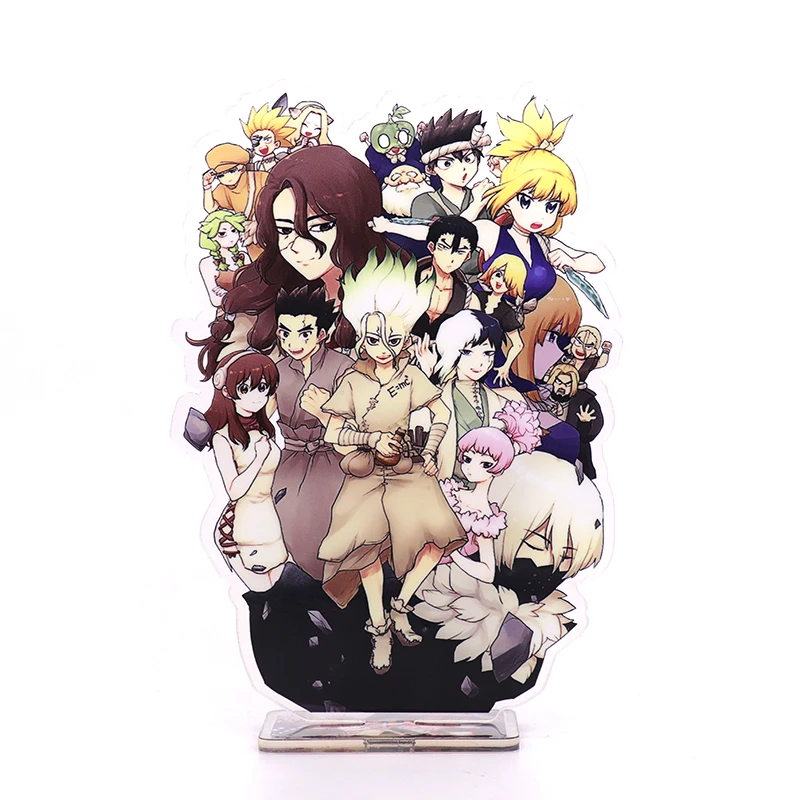 02 Японское аниме Dr. STONE Ishigami Senku Shishio Tsukasa Косплей акриловая настольная фигурка модель игрушечная тарелка Рождественский подарок - Цвет: 02
