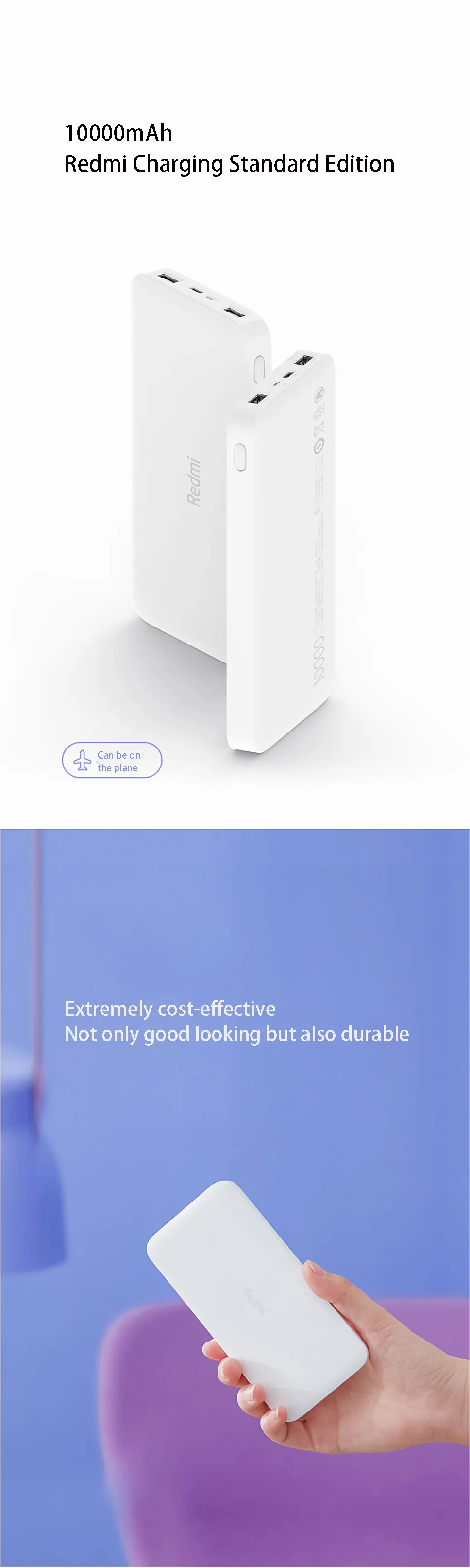 Xiaomi Redmi повербанк 20000 мАч двойное Портативная зарядка usb-устройство пауэр банк внешний аккумулятор для телефона Быстрая зарядка для samsung iPhone X huawei Повербанк