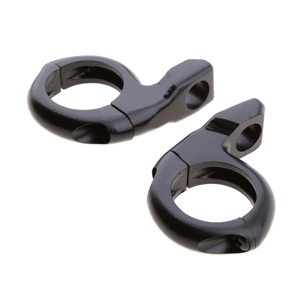 25mm Motorcycle Handlebar Turn Signal Mirror Mount Clamps for Yamaha Black
