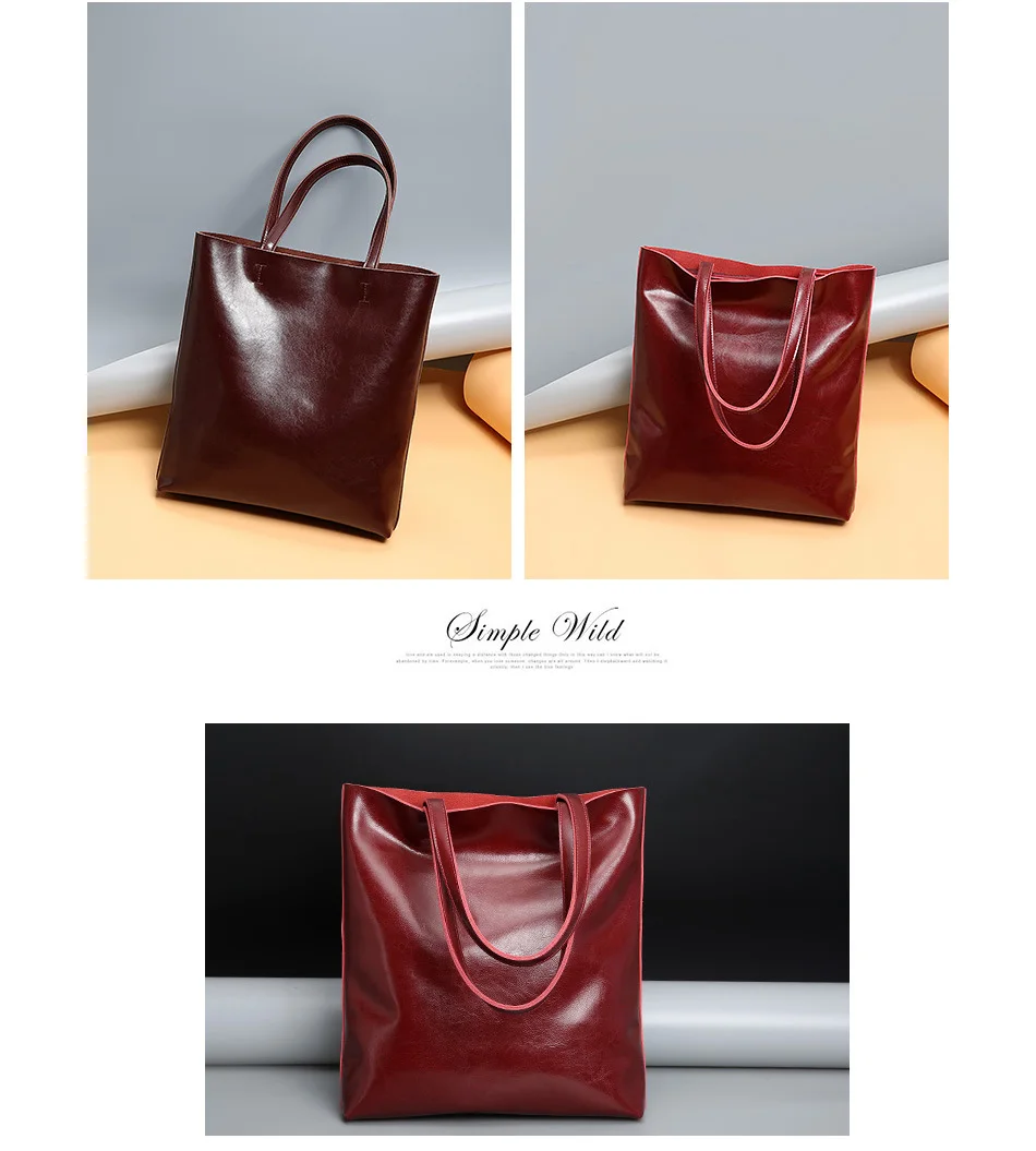 Zency Genuine Leather Vintage Women Shoulder Bag High Quality Fashion Brown Large Capacity Shopping Bags Black Tote Handbag