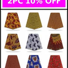 ESEWING Lastest Анкара ткань, Африканский воск печати ткань хлопок 6 ярдов для шитья восковое платье Гана Нигерия воск ткань 1909068