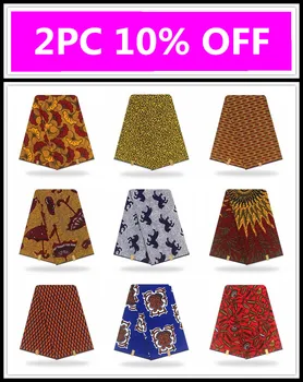 

ESEWING Lastest Ankara Fabric African Wax Print Fabric 100% Cotton 6 Yards for Sewing wax dress Ghana Nigeria Wax Fabric 1909068