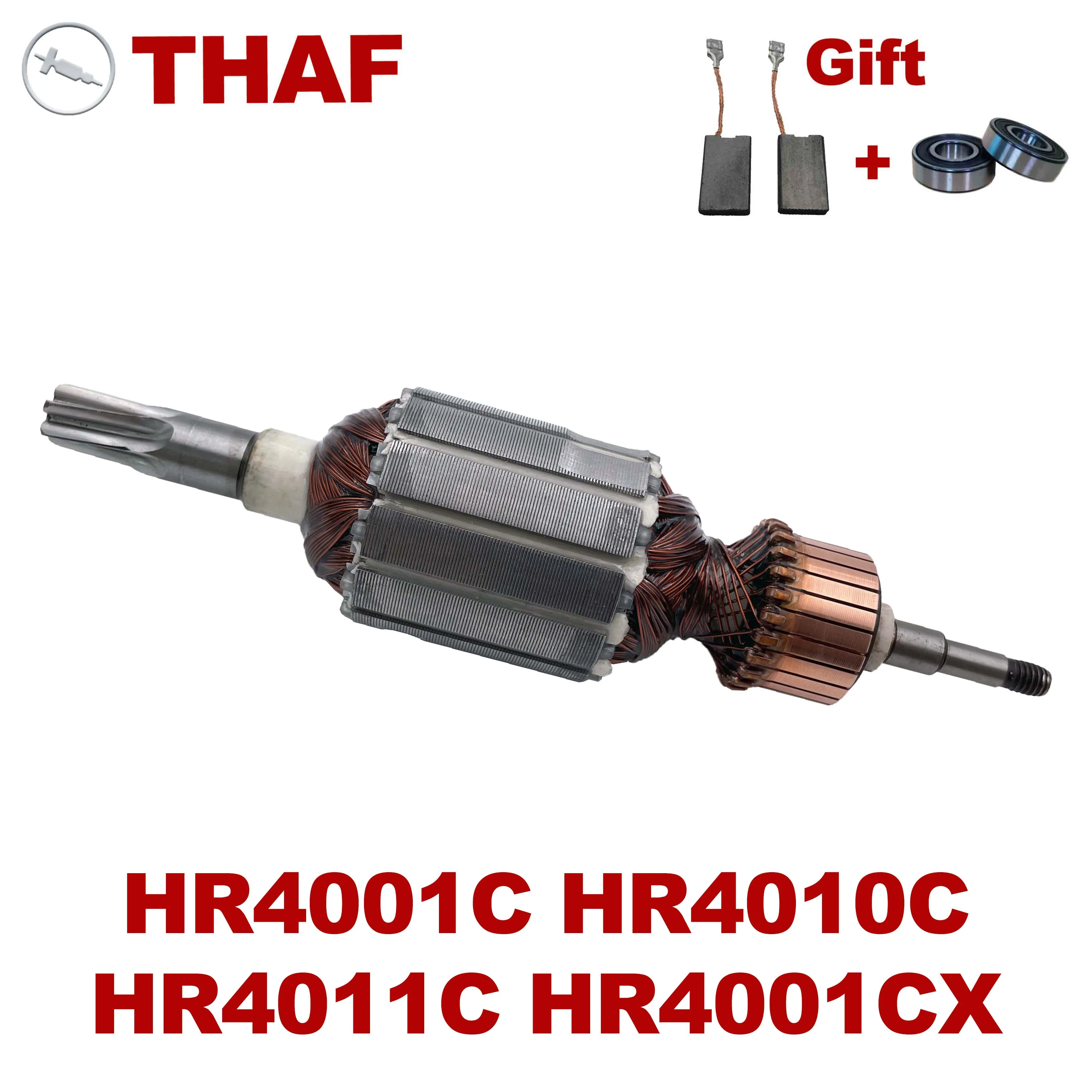 Free Bearing &amp Carbon Brush！220V-240V Armature Rotor Replacement for Makita Rotary Hammer HR4001C HR4010C HR4011C HR4001CX |