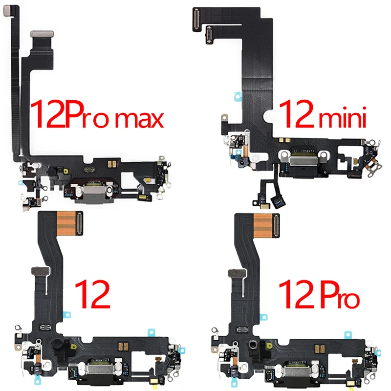 Original For Iphone 12 Pro Max 12 Mini Usb Dock Connector Charging Port Flex Cable Charger Plug Headphone Audio Jack Microphone Mobile Phone Flex Cables Aliexpress