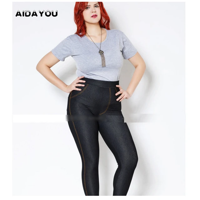 Stretchy Leggings Jeans Plus Size 4XL 100Kg 210lb Elastic Waist