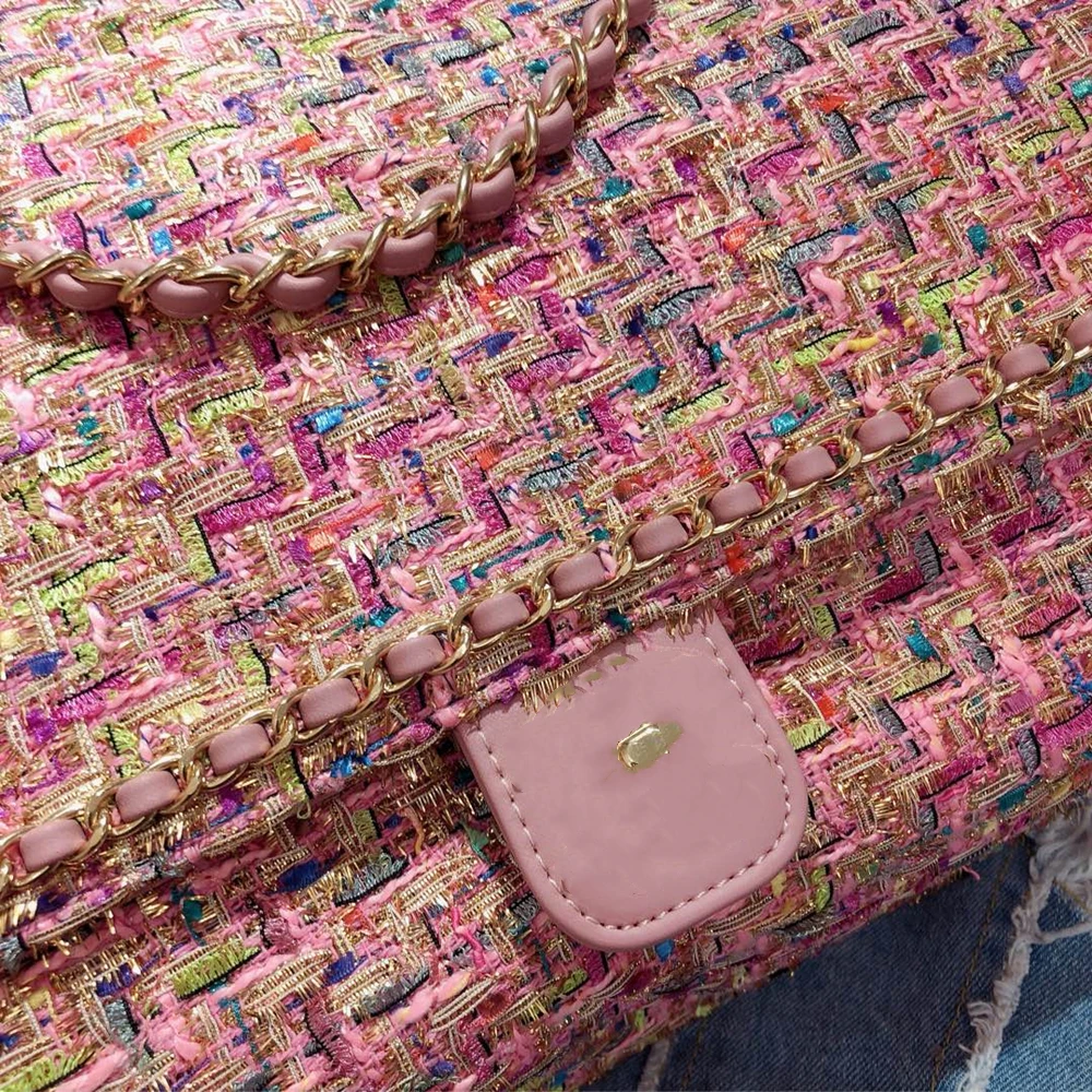 Crossbody Bags For Women Handbags Chain Brand Pink lattice Women Bag Shoulder Messenger Bag Casual Tote Ladies Office Laides New