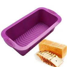 Toast Bread Mold Rectangle Shaped Silicone Cake Mold Loaf Pastry Baking Bakeware DIY Cake Non Stick Pan Baking