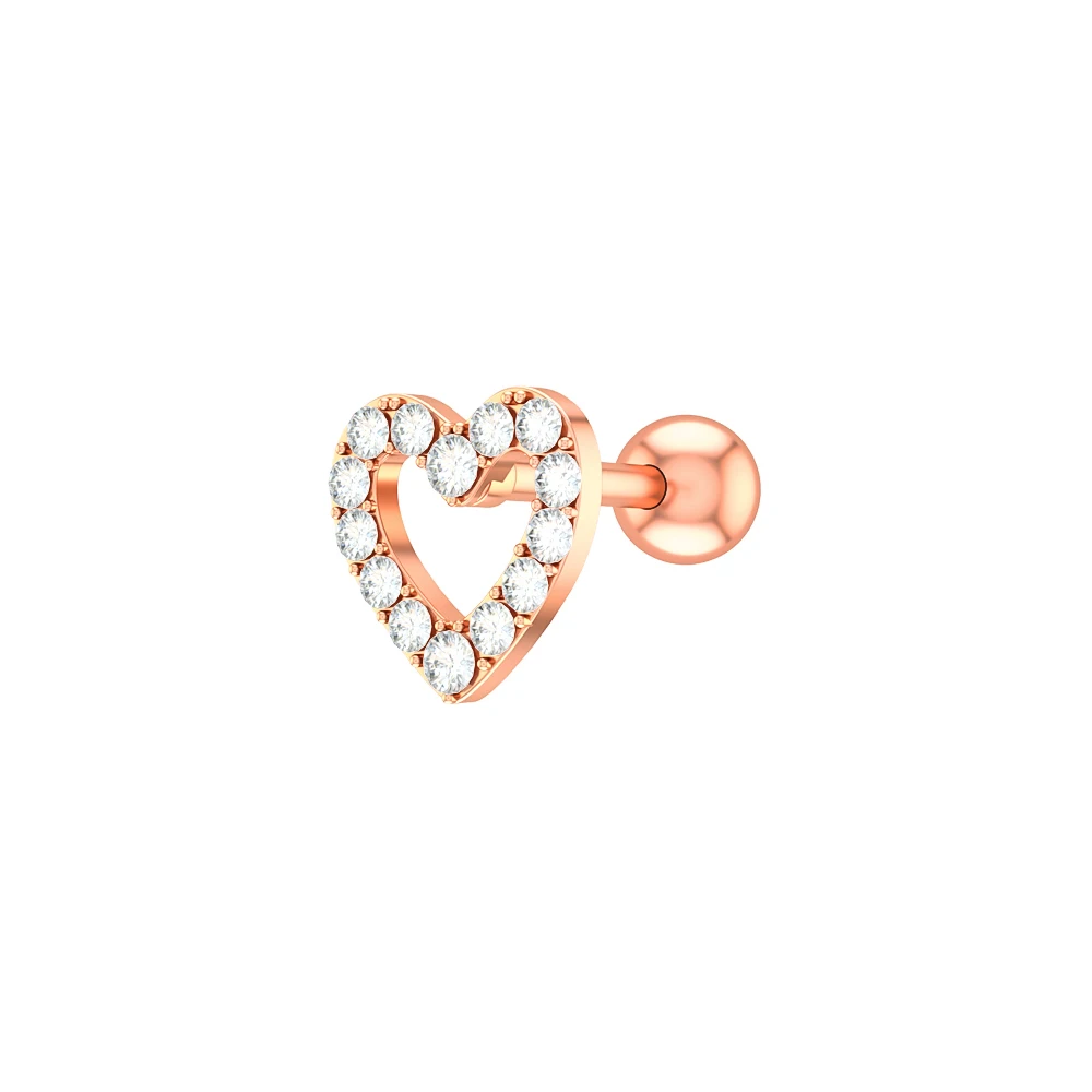 2366REGD Ear Tragus раковины шпильки для пирсинга спираль опал кристалл губы Labret вилка сталь Daith серьги носа пирсинга хрящей ювелирные изделия кольца 16 г - Окраска металла: 2366REGD