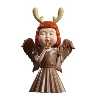 

NORDIC STYLE LITTLE ANGEL GIRLS ARTS SCULPTURE CUTE GIRL STATUE RESIN ART&CRAFT DESKTOP CREATIVE FIGURINES HOME DECORATE R2783