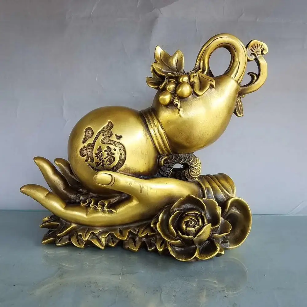 wedding decoration Chinese Buddhism Buddha Shakyamuni holding a gourd figurine meaning phlox in hand | Дом и сад