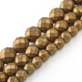 Faceted matte gold