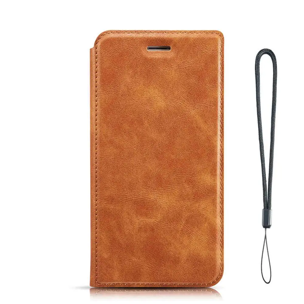Brown Роскошный флип-кожаный чехол для телефона Redmi Note7 Note6 Pro, магнитный Ультратонкий чехол-кошелек с отделением для карт, задняя крышка для Redmi Note7 Coque - Цвет: Brown