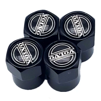 

black color Car Wheel Tire Valves Tyre Stem Air Caps Case for Volvo Xc60 S60 s40 S80 V40 V60 v70 v50 850 c30 XC90 s90 v90