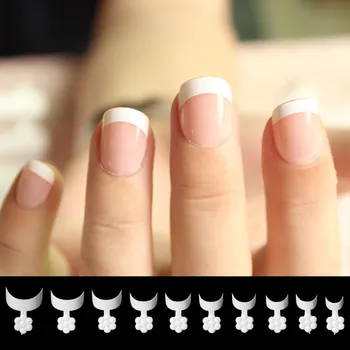 

100pcs/Box Acrylic French Nail Tips White Crescent Shape Half Cover Artificial False Nails Manicure Salon Tools