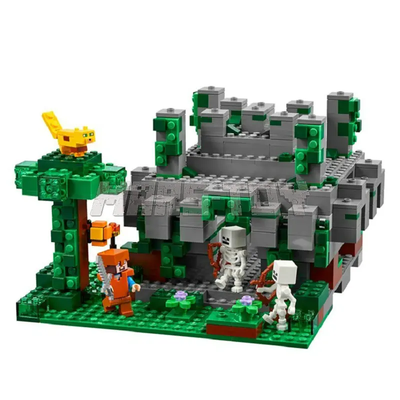 The Jungle Temple Building Block With Steve Action Figures Compatible 21132 My World Brick Set Gifts Toys The Jungle Temple Building Block With Steve Action Figures Compatible 21132 My World Brick Set Gifts Toys