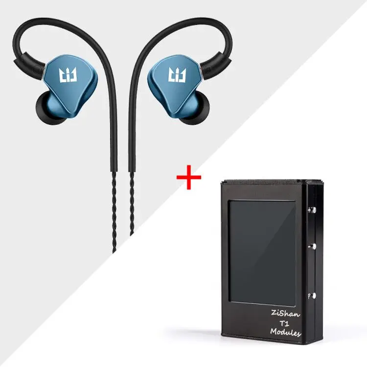 Zishan T1 двойной AK4493EQ DSD MP3 плеер Профессиональный без потерь HiFi портативный MP3 плеер твердое решение сбалансированный усилитель Z2 Z3 - Цвет: TRI I4 Blue With T1
