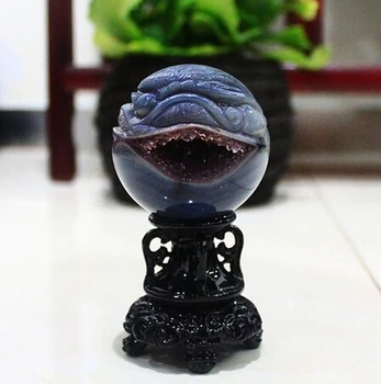 

ZSR 904++++++Uruguay stone Amethyst ball ornaments small Amethyst hole natural agate stone ornaments smile