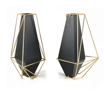 

Electroplating wire drawing creative American vase stainless steel alloy dining table light luxury home decoration accessories