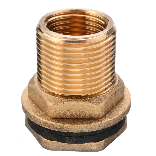 1/2 "Női 3/4" Férfi Soild Sárgaréz Víztartály Csatlakozója A Válaszfal -Illesztő Tartály Tömlő Adapter Az Akvárium Légszivattyú -Készleteihez - Image 2