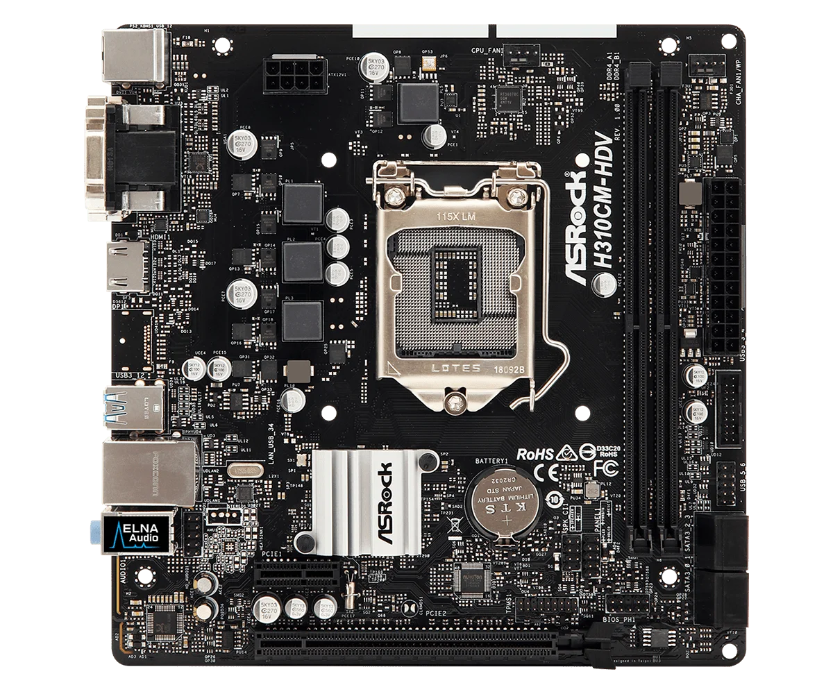 ASRock Технология H310CM-HDV 1151 материнская плата H310 поддерживает 8th поколения 9th поколения 8100 i5-9400f