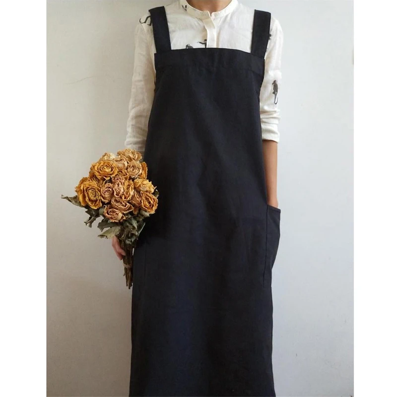 Scandinavian Cotton linen Apron women unisex aprons Gardening Florist Coffee Shops Kitchen Baking cleaning Aprons Pastry Uniform