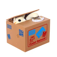 Münze Katze Geld Bank Stehlen Elektronische Geheimnis Stash Guardar Sparschwein Panda Cofres Para Sicher Dinheiro Saving Alcancia AA50MB(China)