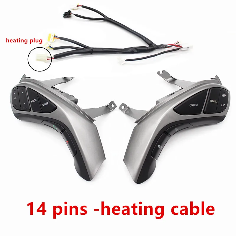 For Hyundai Elantra 2012 2013 2014 MD i30 Car Styling Steering Wheel Button Control Volume Phone Cruise button Switch | Автомобили и