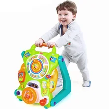 Музыкальная детская многофункциональная тележка-ходунки для детей 6-18 месяцев, ходунки для детей
