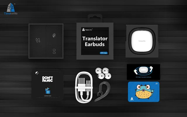 Timekettle-auriculares WT2 Edge/W3, dispositivo de traducción simultánea  con voz, varios idiomas, para negocios, viajes y reuniones - AliExpress