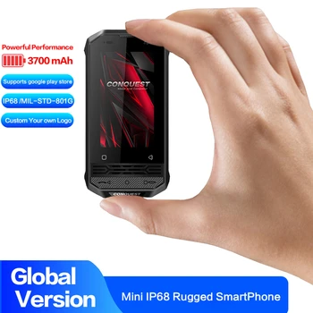 Перейти на Алиэкспресс и купить CONQUEST F2 NFC IP68 Ударопрочный мобильный телефон, Android 8,1, 4G, сканер отпечатка пальца, четырёхъядерный, PTT POC, рация