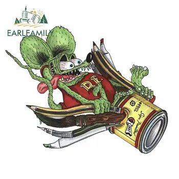 

EARLFAMILY 13cm x 10.3cm Anime Car Stickers for Tales of the Rat Fink Cartoon Decals Waterproof Bumper Window Car Wrap