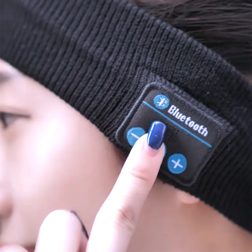 KEBIDU Bluetooth наушники вязание Музыка повязка беспроводная гарнитура сна Спорт головной убор Бег Йога тренажерный зал телефон наушники