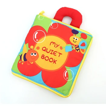 

12 pages Soft Cloth Baby Boys Girls Books Rustle Sound Infant Educational Stroller Rattle Toys