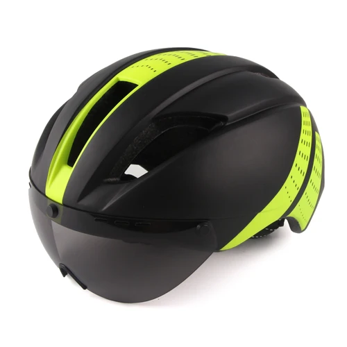 Aero helmet tt time-пробный гоночный дорожный велосипедный шлем для мужчин и женщин очки велосипедный шлем с объективом Casco Ciclismo велосипедный шлем - Цвет: color 5