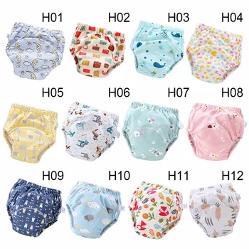 

Baby Cotton Training Pants Panties Waterproof Cloth Diapers Reusable Toolder Nappies Diaper Baby Washable 6 Layers Diapers