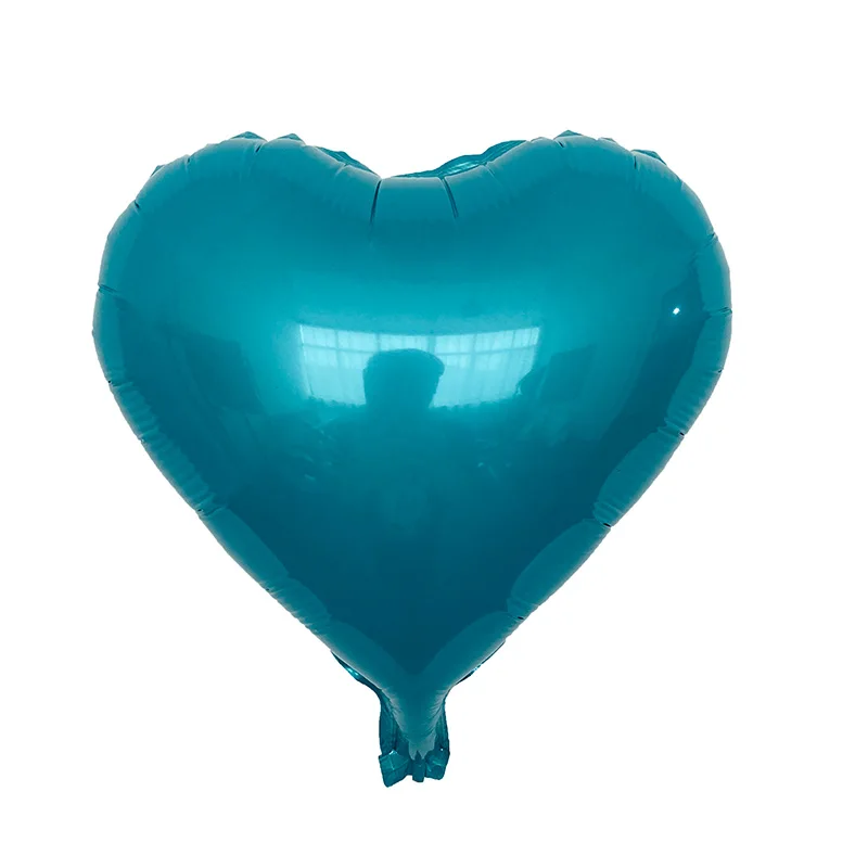 10 шт 10 дюймов сердце любовь Алюминиевая Фольга Воздушный шар детский душ ребенок день рождения свадьба Декор поставки воздушные шары Globos - Цвет: Tiffany Blue
