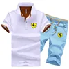 Summer Brand Men s Polo Shirt Two Piece Sports Suit Casual PoloShirt Men s Breathable