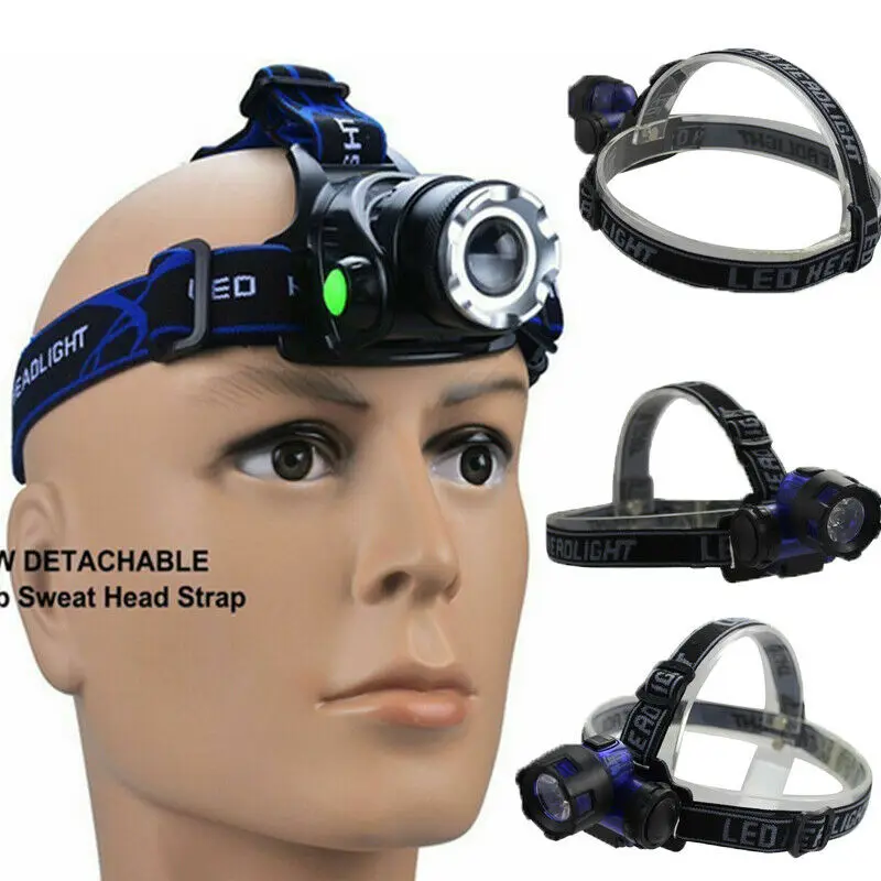 

LED headlamp fishing headlight T6 3 modes Zoomable lamp Waterproof Head Torch flashlight Head lamp use For camping